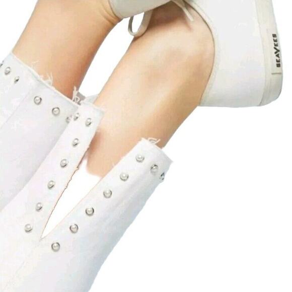 Citizens Of Humanity Womens Rocket Crop High Rise Skinny Pearl Stud Jeans SZ 28 - Picture 1 of 13